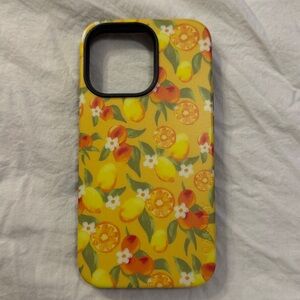 Casely iPhone 13 Pro Bold Case Tangerine Print